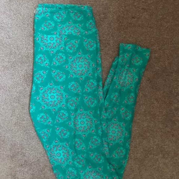 OS Teal Lularoe Leggings - Picture 1 of 1